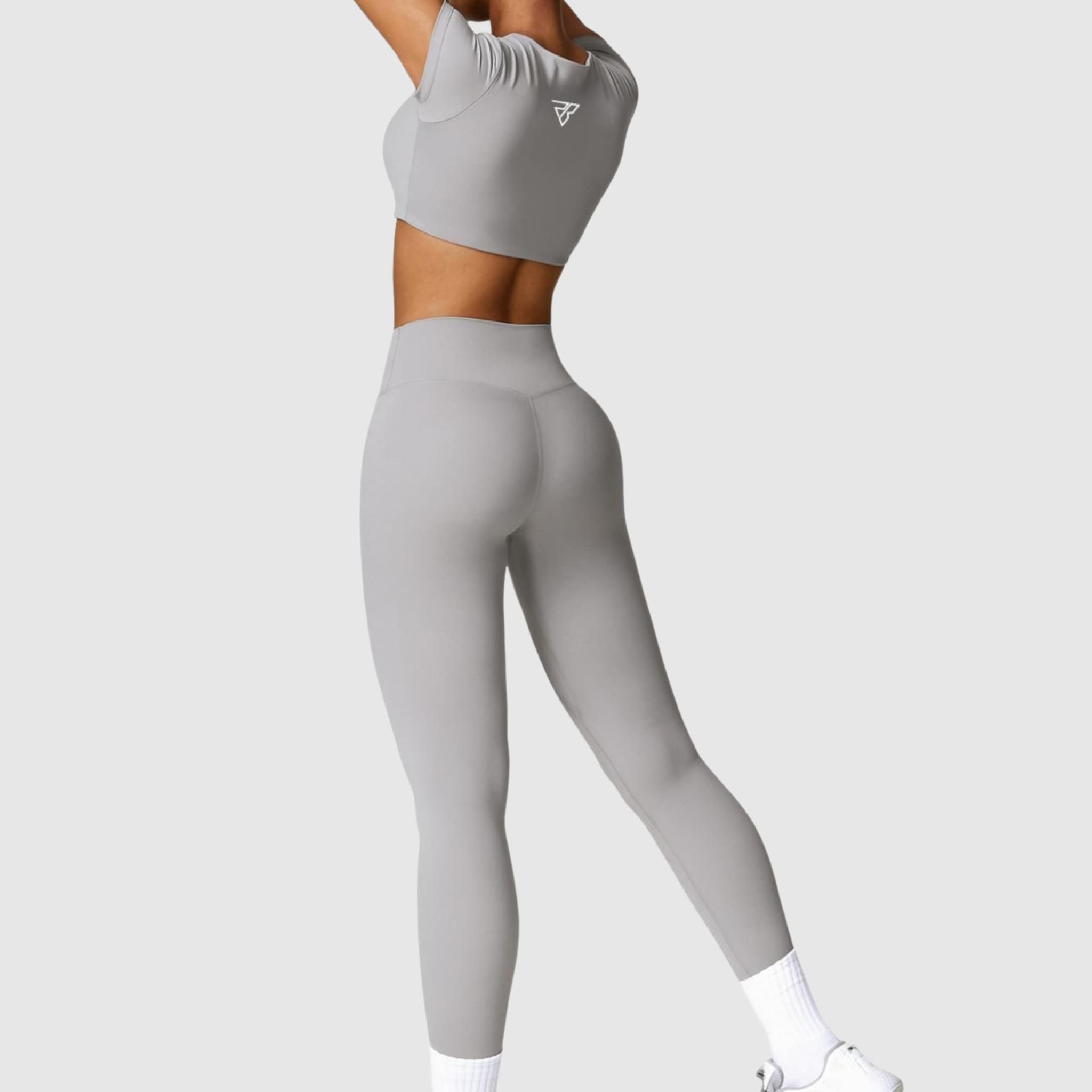 Crop tee & stretchy leggings set