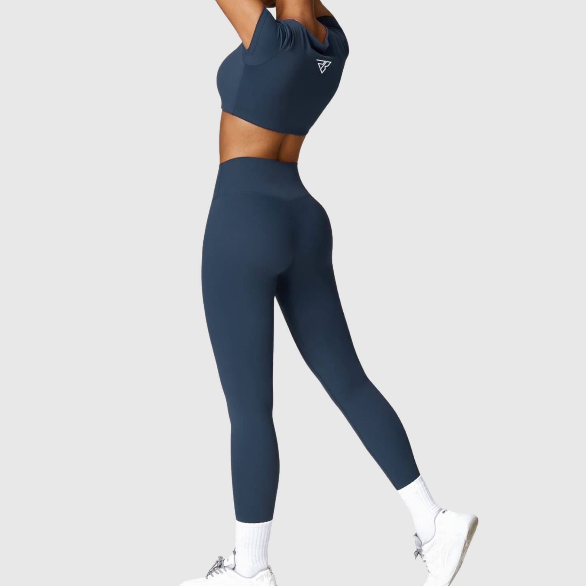 Crop tee & stretchy leggings set
