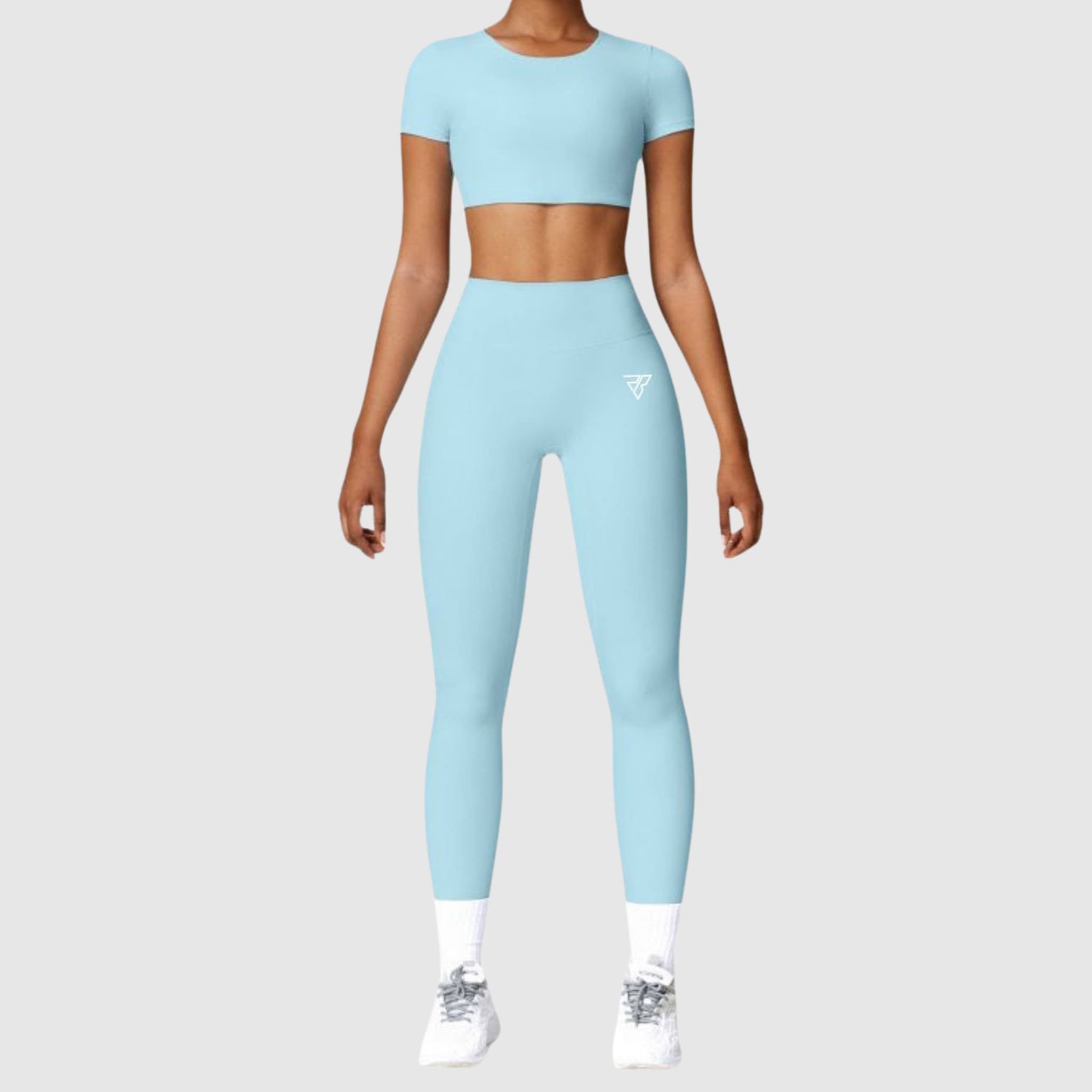 Crop tee & stretchy leggings set