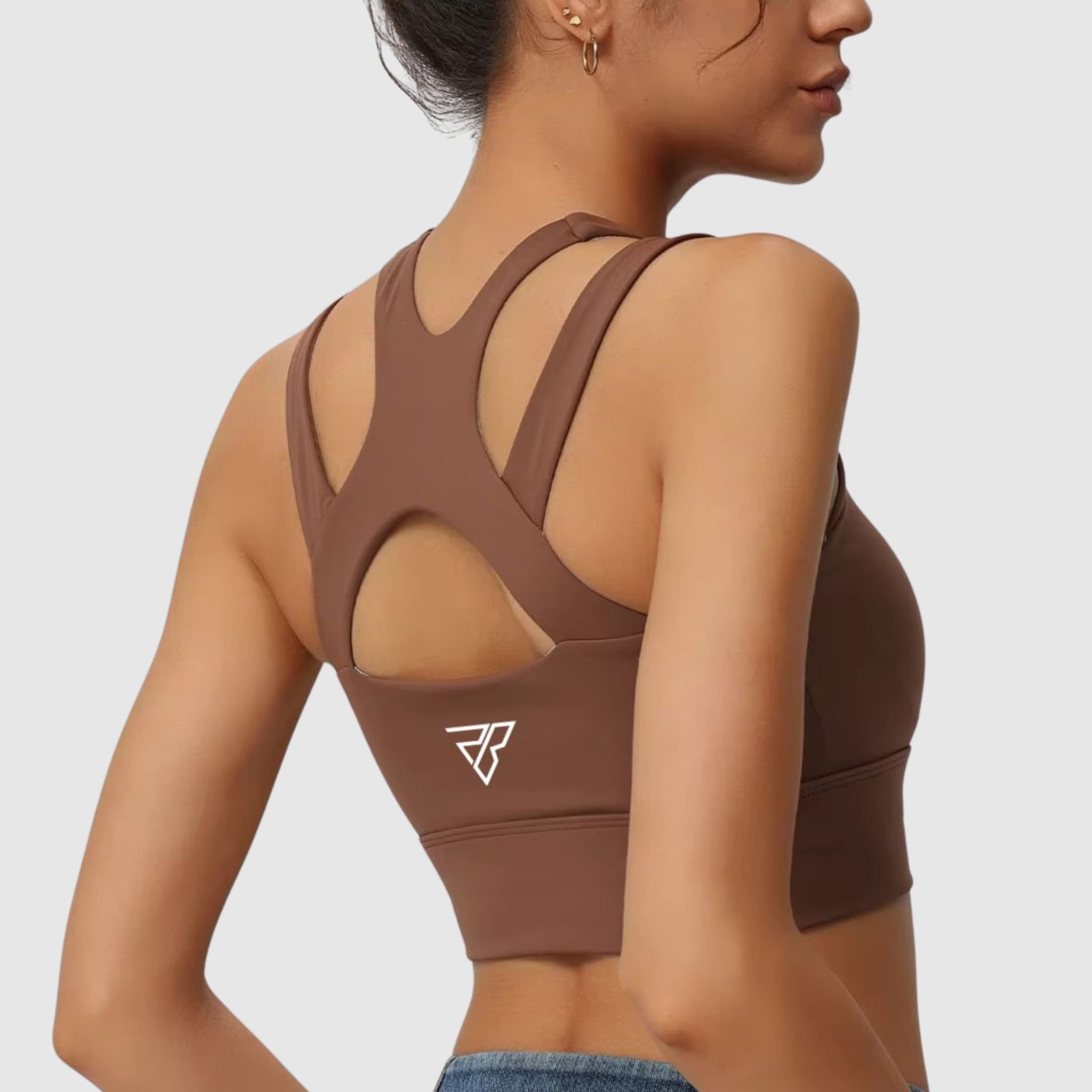 Zip-Front Racerback Sports Bra