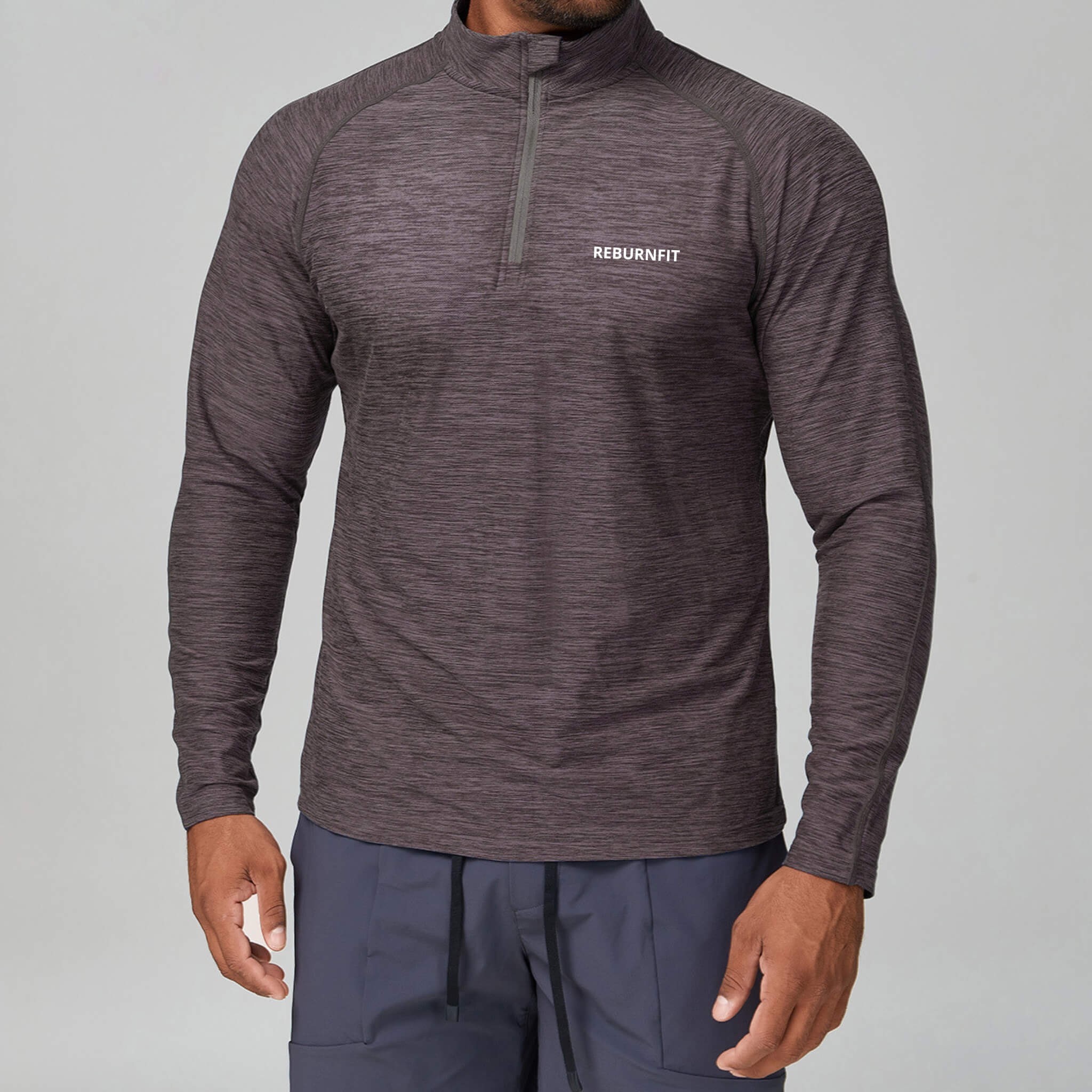 High Collar Zip-up Long Sleeve