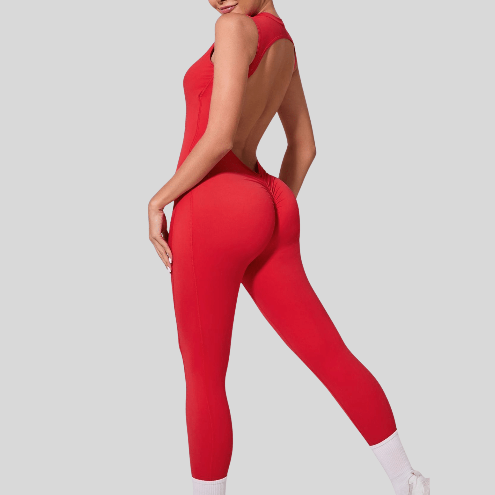 Women’s Seamless One-Piece Fitness Jumpsuit